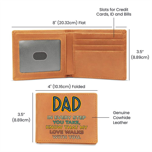 Leather Wallet for Dad Every Step