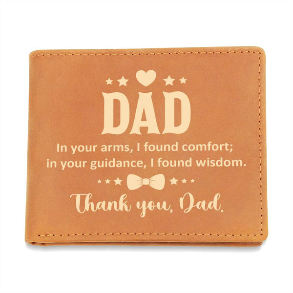 Leather Wallet for Dad - in Your Arms