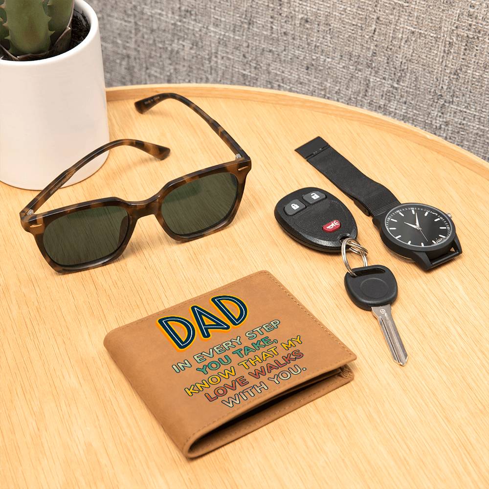 Leather Wallet for Dad Every Step