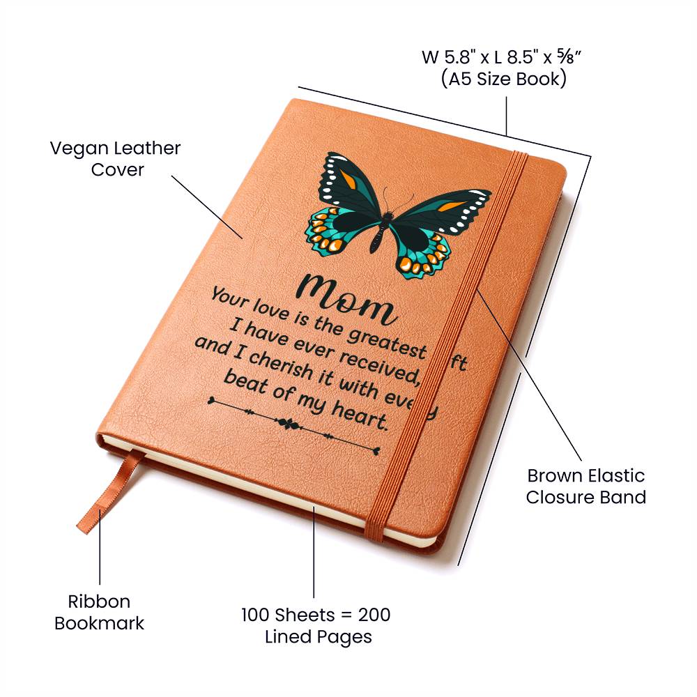 Leather Journal for Mom - Your Love is the Greatest Gift