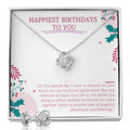 Happy birthday card with earring and necklace set