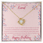 Happy birthday to my amazing friend card with jewelry luxury box