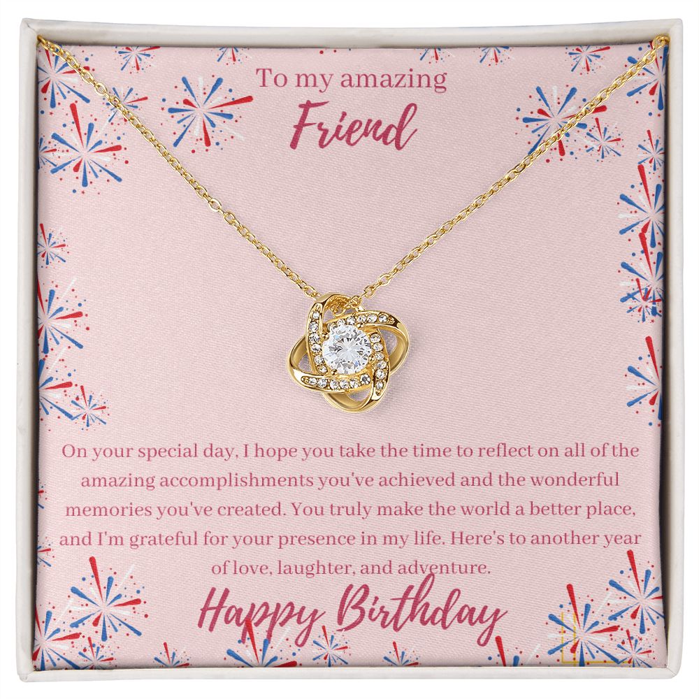 Happy birthday to my amazing friend card with jewelry luxury box