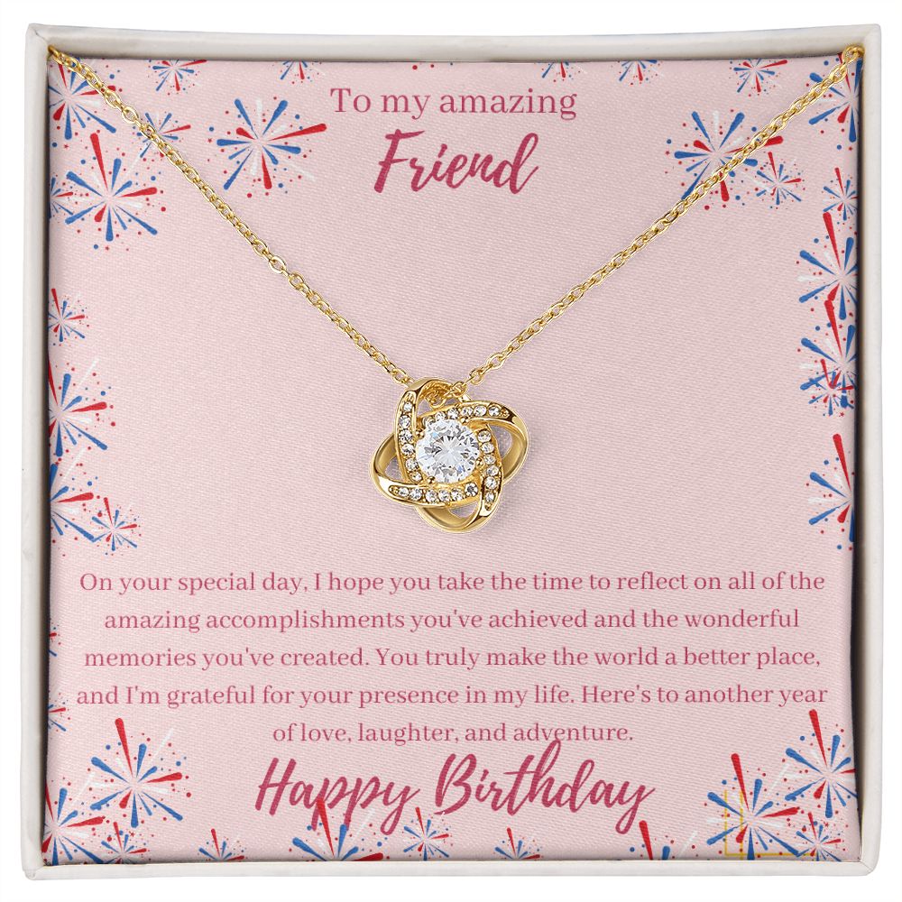 Happy birthday to my amazing friend card with jewelry luxury box
