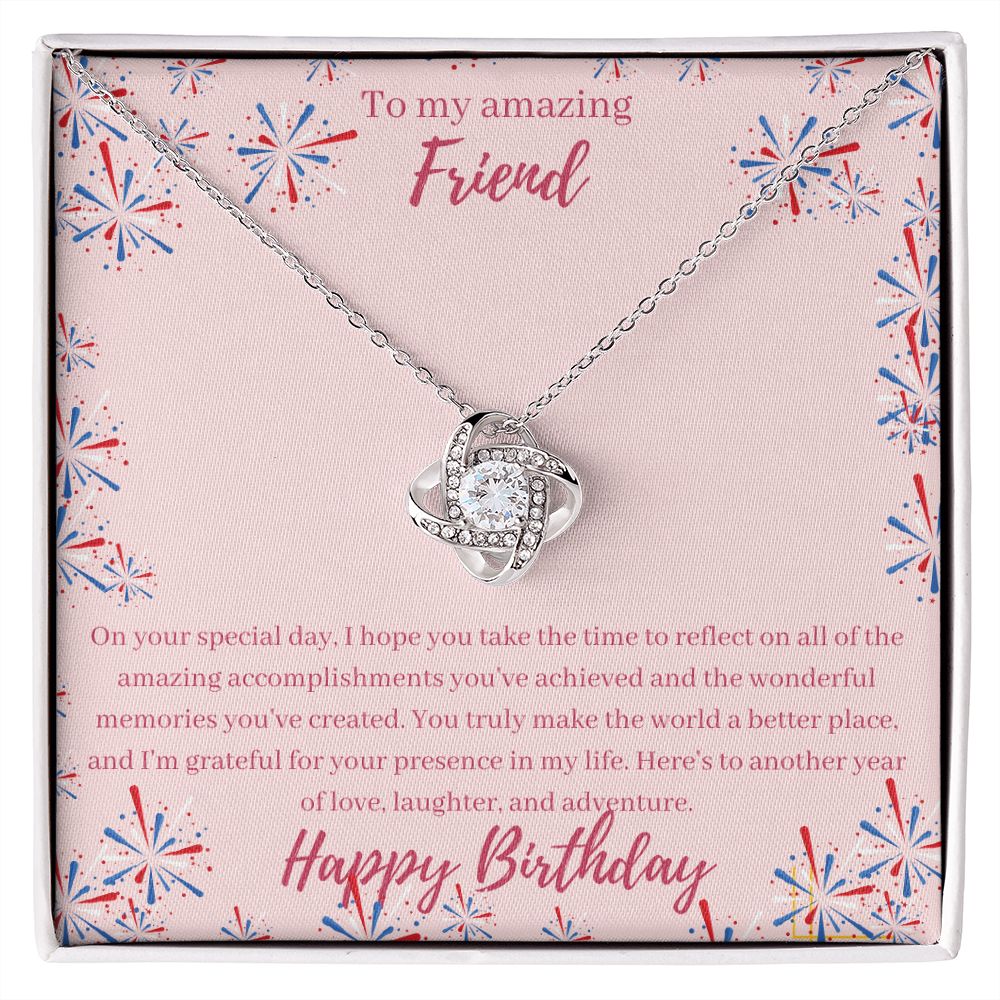 Happy birthday to my amazing friend card with jewelry luxury box