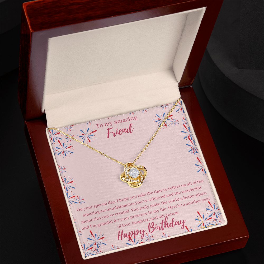 Happy birthday to my amazing friend card with jewelry luxury box