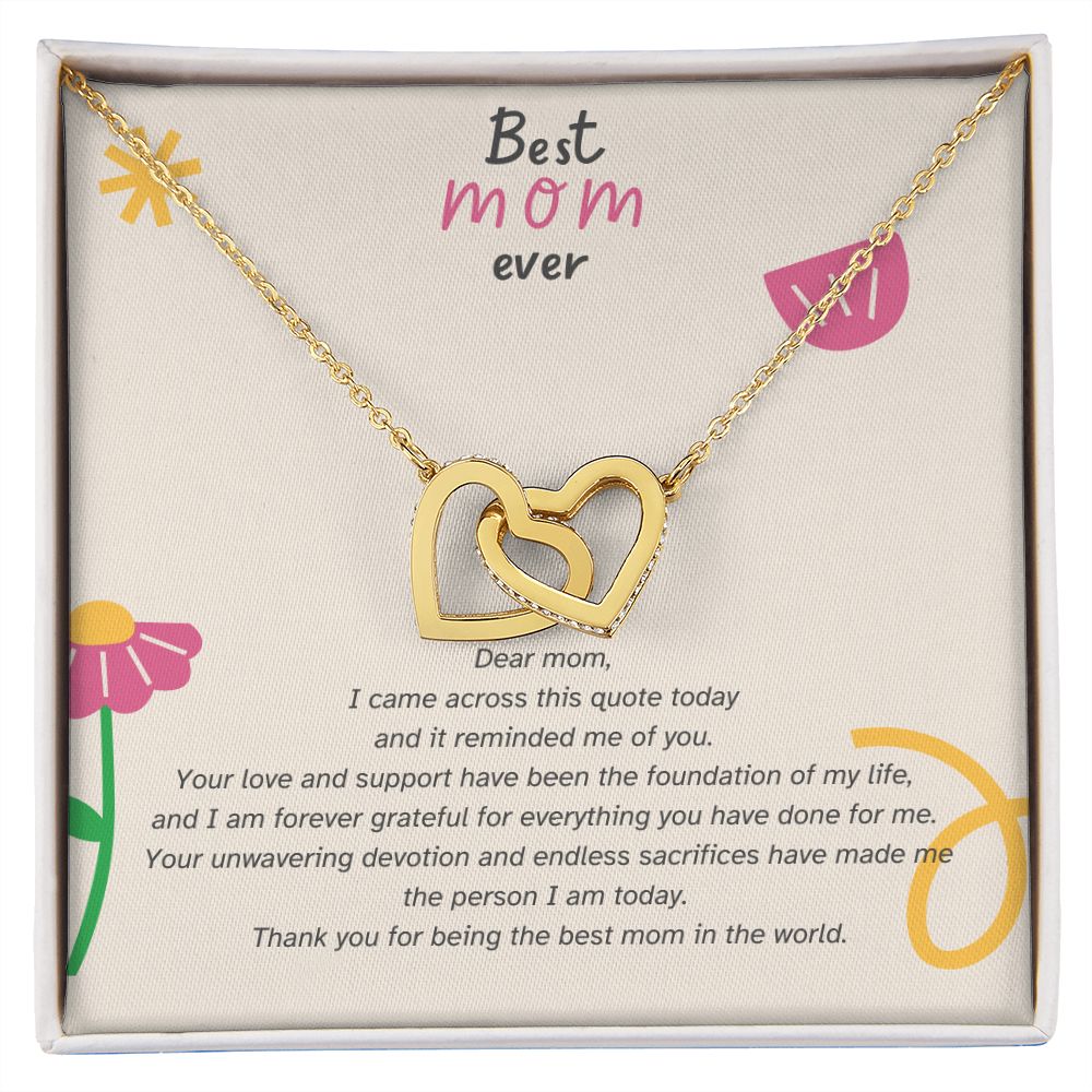 Heart necklace to mom