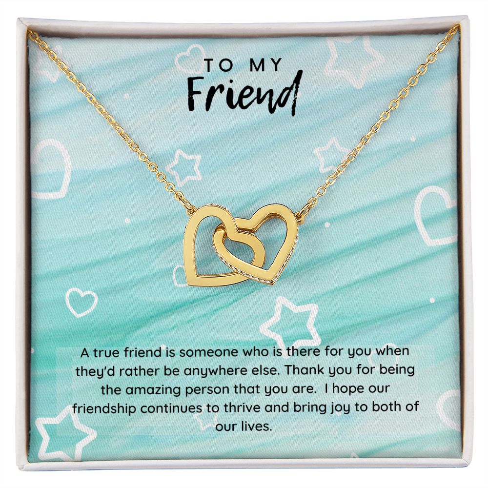 To my friend card with necklace box