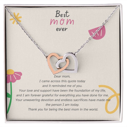 Heart necklace to mom