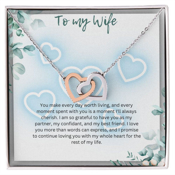 Heart necklace to my wife