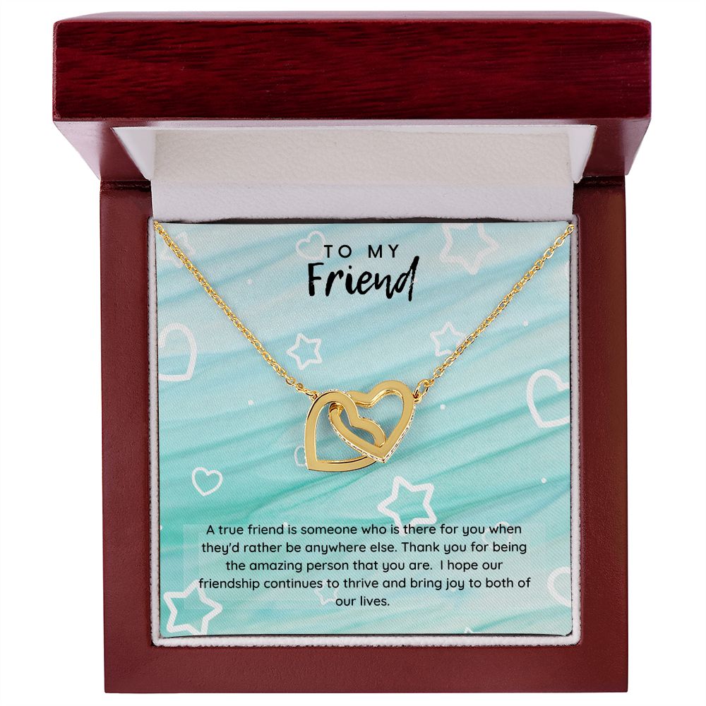 To my friend card with necklace box