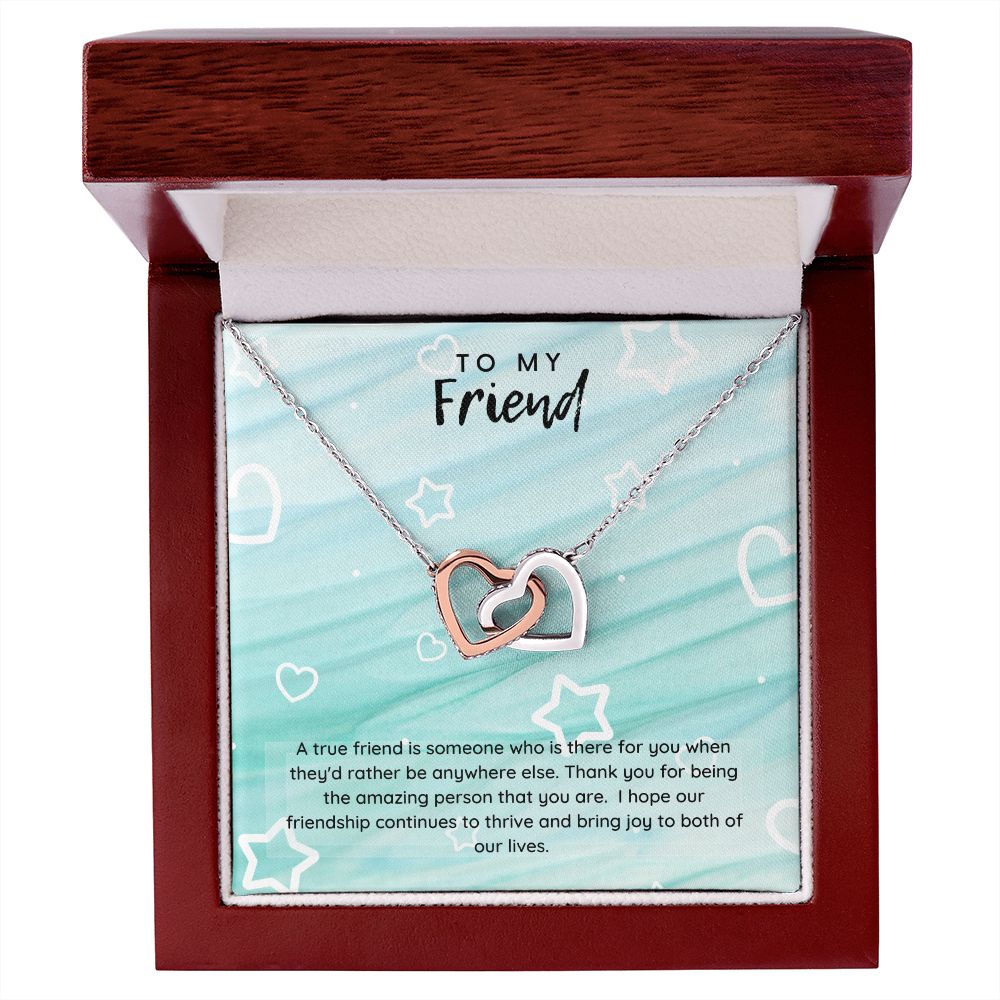 To my friend card with necklace box