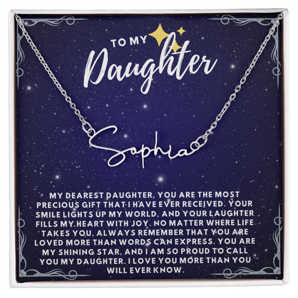 Name necklace to my daughter