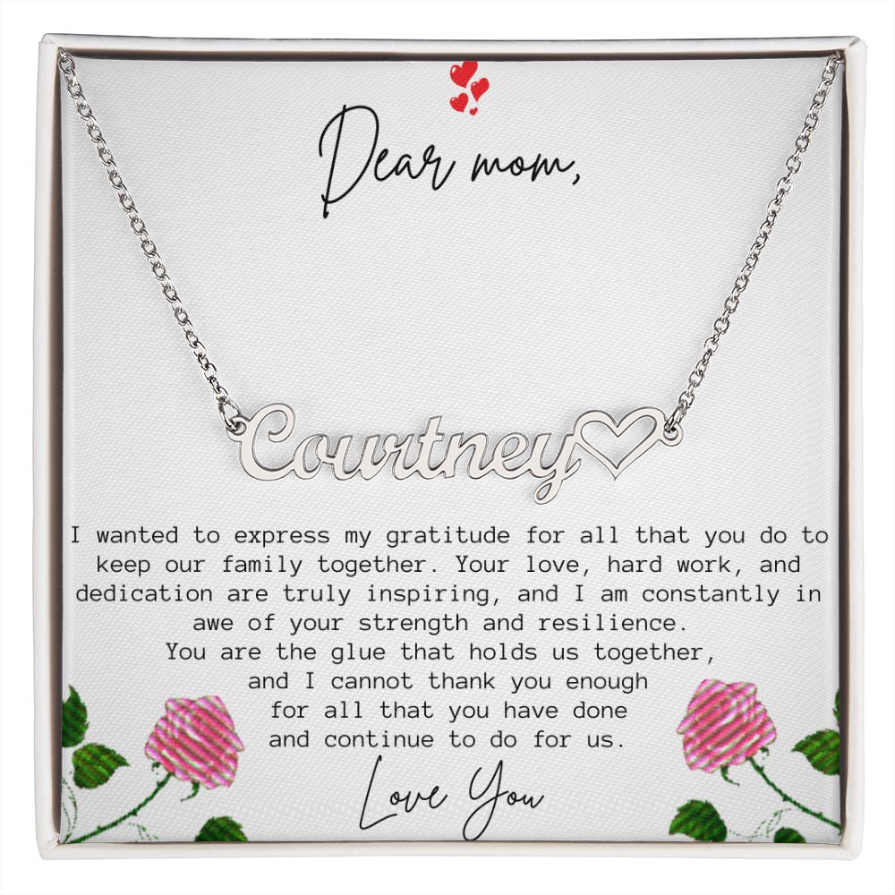 Custom name necklace to mom