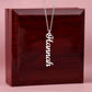 Vertical name necklace without message card