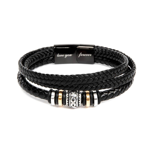 Vegan Leather & Stainless Steel Bracelet for Husband - The only Thing Better than Having You