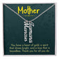 Multi Vertical Name Necklace for Mom- heart of gold