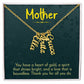 Multi Vertical Name Necklace for Mom- heart of gold