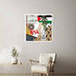 High Gloss Metal Art - Palestinian Collage Square 8x8 to 32x32 inch