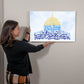 High Gloss Metal Art Print Dome of the Rock Calligraphy  (Sizes 18x12", 30x20" & 36x24) يا قدس ان ضل العباد وتفرقوا