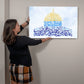 High Gloss Metal Art Print Dome of the Rock Calligraphy  (Sizes 18x12", 30x20" & 36x24) يا قدس ان ضل العباد وتفرقوا