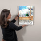 Salat Duaa Gallery High Gloss Metal Art Print Design - Green (Sizes 8x10" &  16x20") رب اجعلني مقيم الصلاة ومن ذريتي